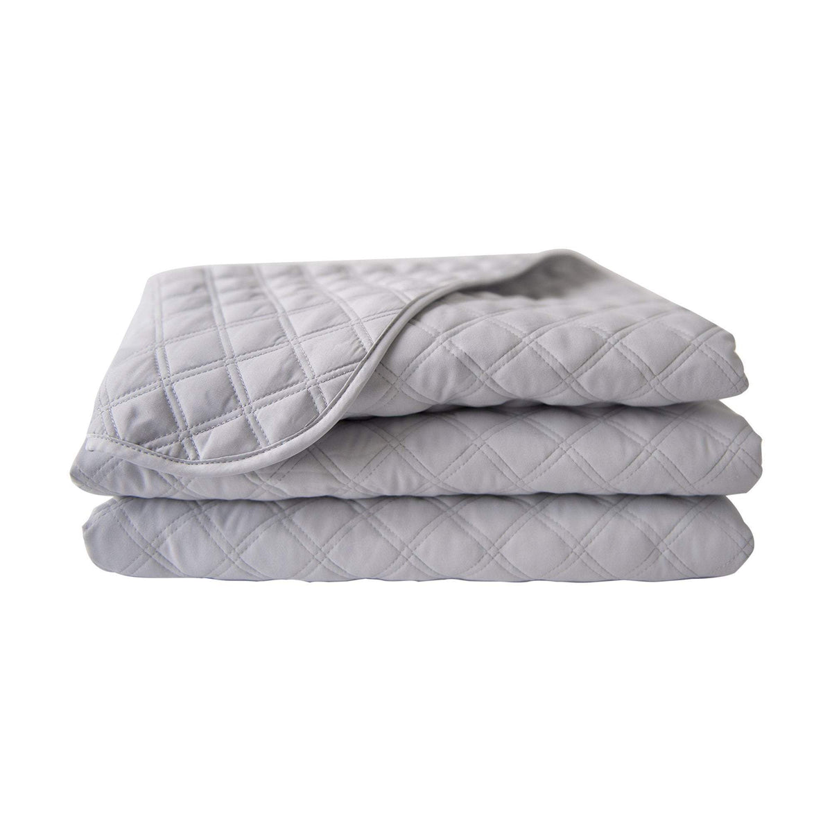 Sposh Microfiber Quilted Blanket, Dove Grey