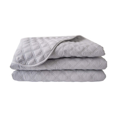 Sposh Microfiber Quilted Blanket, Dove Grey