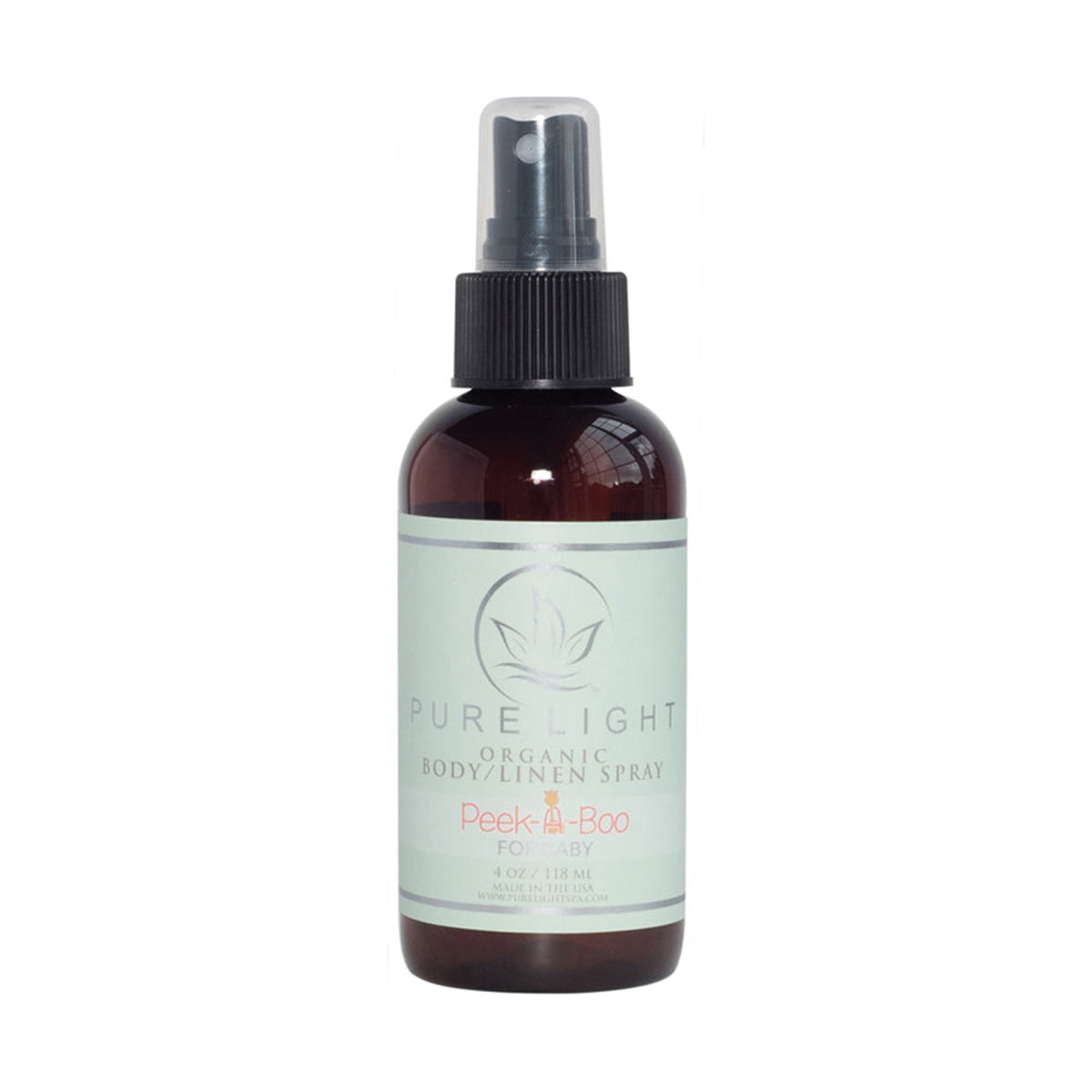 Pure Light Organic Body and Linen Spray, Peek-A-Boo, 4 oz