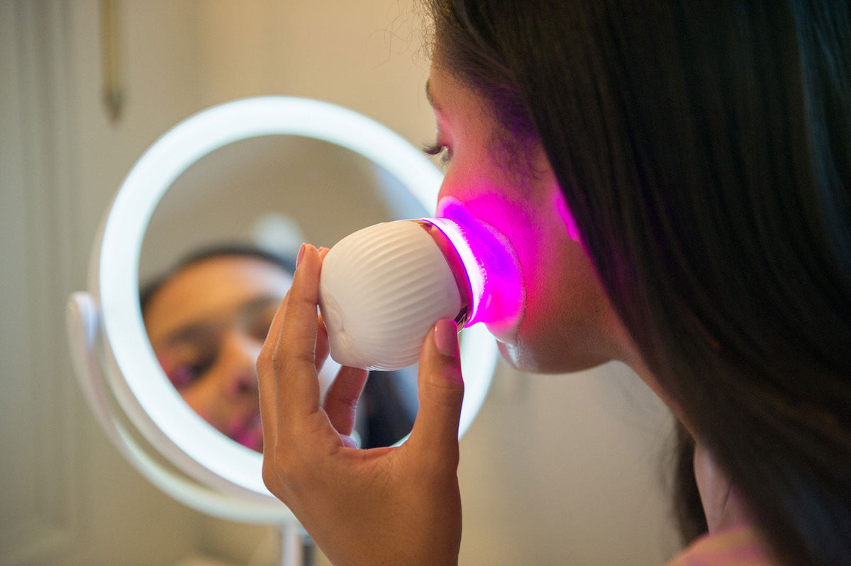 Lux Soniqué Mini LED Sonic Cleanser, Wrinkle Reduction & Acne Treatment by reVive Light Therapy