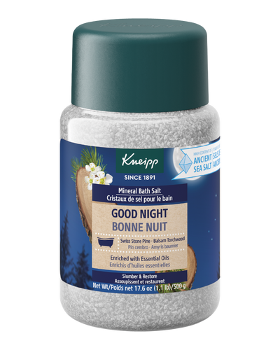 Kneipp Mineral Bath Salt, Good Night Swiss Stone Pine & Balsam Torchwood