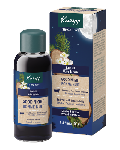 Kneipp Bath Oil, Good Night Swiss Stone Pine & Balsam Torchwood, 3.4 fl oz