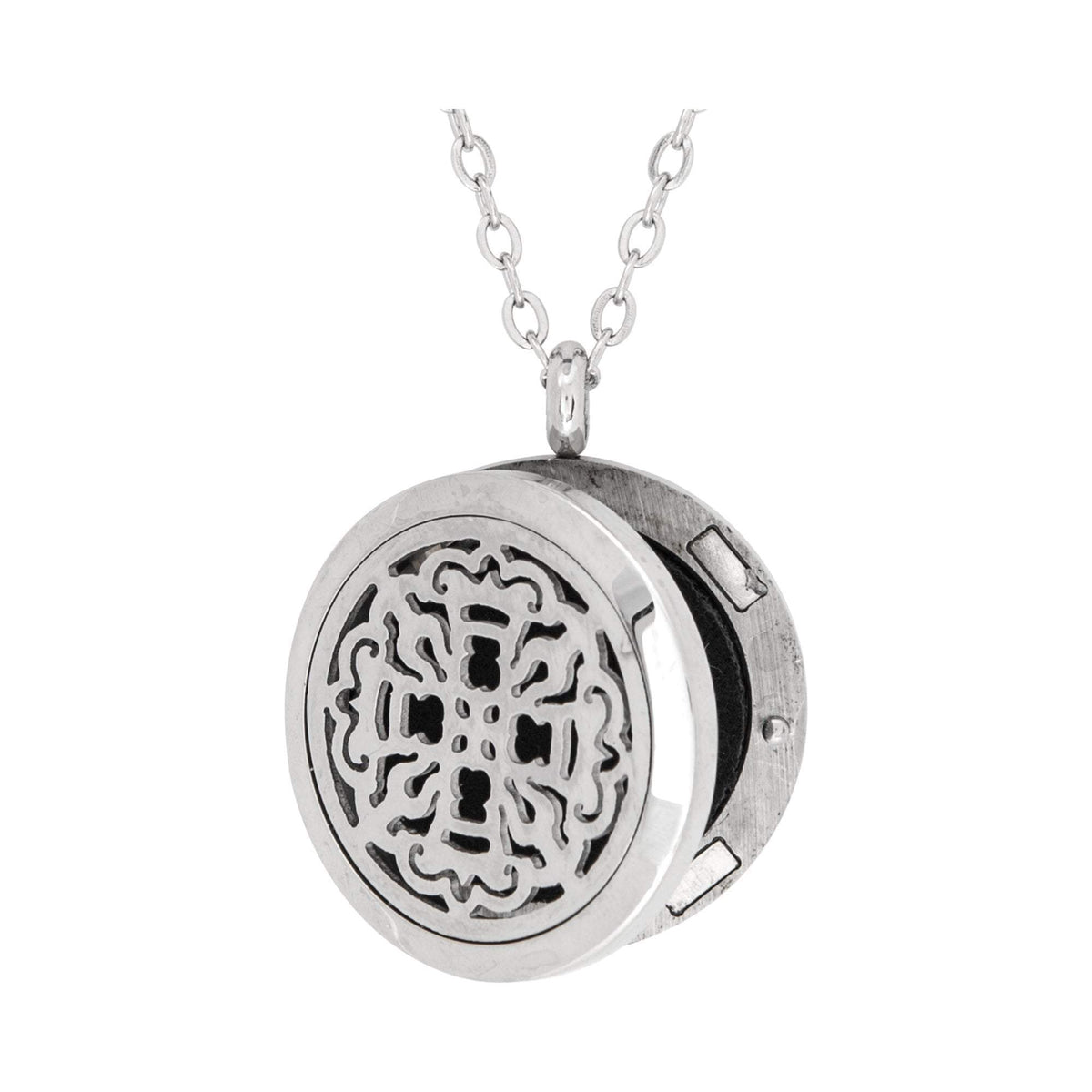 Serina & Company Ancient Cross Aromatherapy Locket Necklace