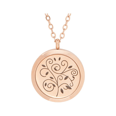 Jewelry Stainless Steel Rose Gold Swirls Pendant