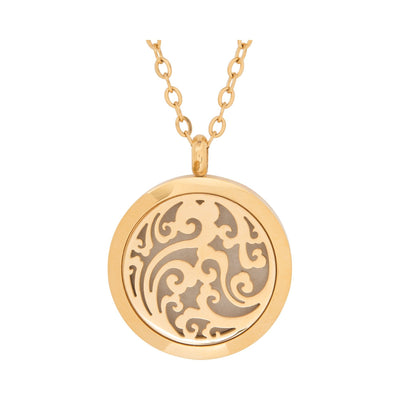 Jewelry Stainless Steel Golden Waves Pendant