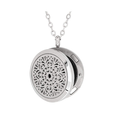 Serina & Company Stainless Steel Love Floral Pendant