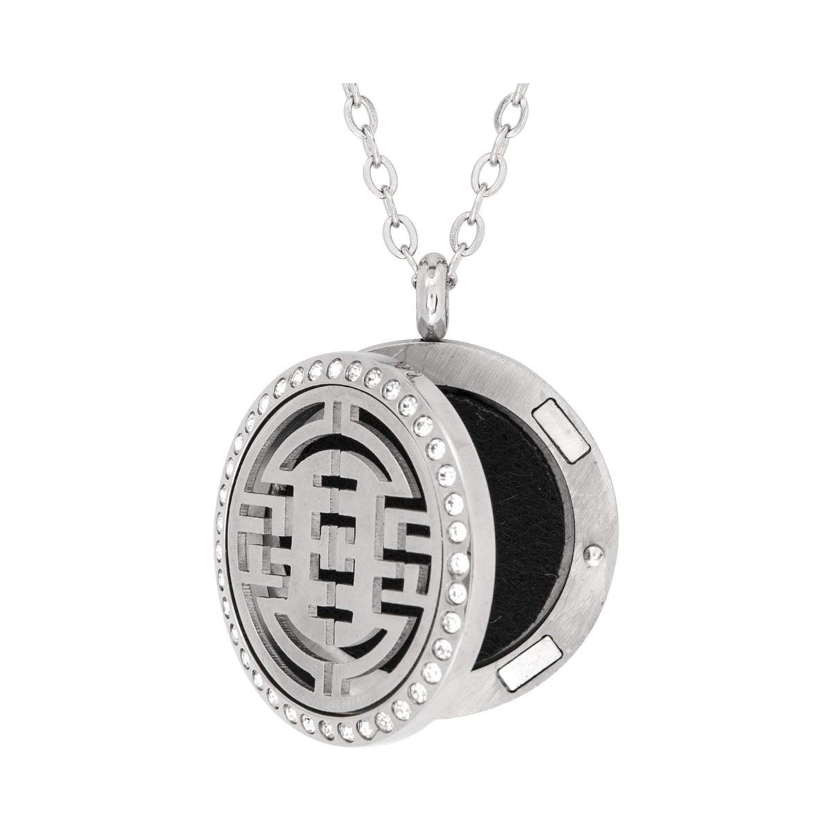 Serina & Company Stainless Steel Orient Crystal Pendant