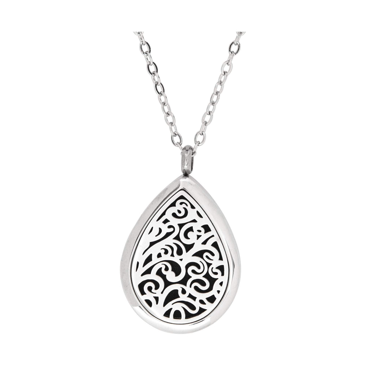 Jewelry Stainless Steel Swirl Tear Drop Pendant