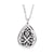 Serina & Company Stainless Steel Floral Tear Drop Pendant