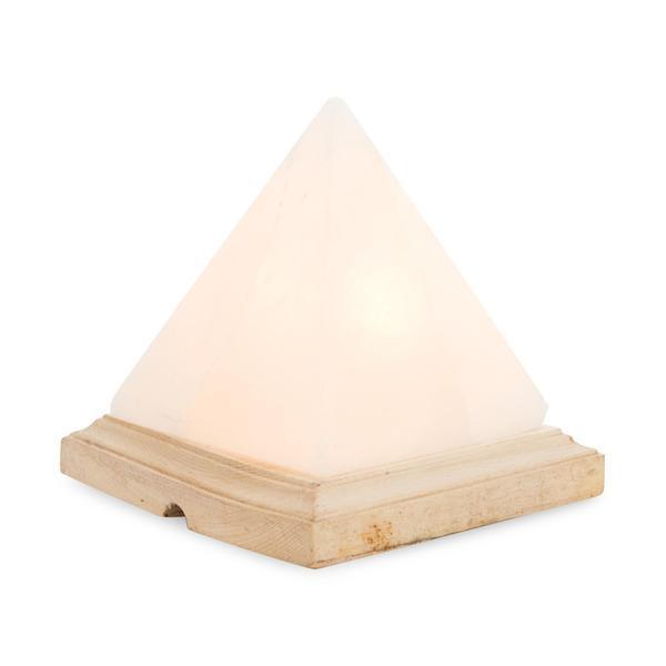 White Himalayan Salt Pyramid Lamp